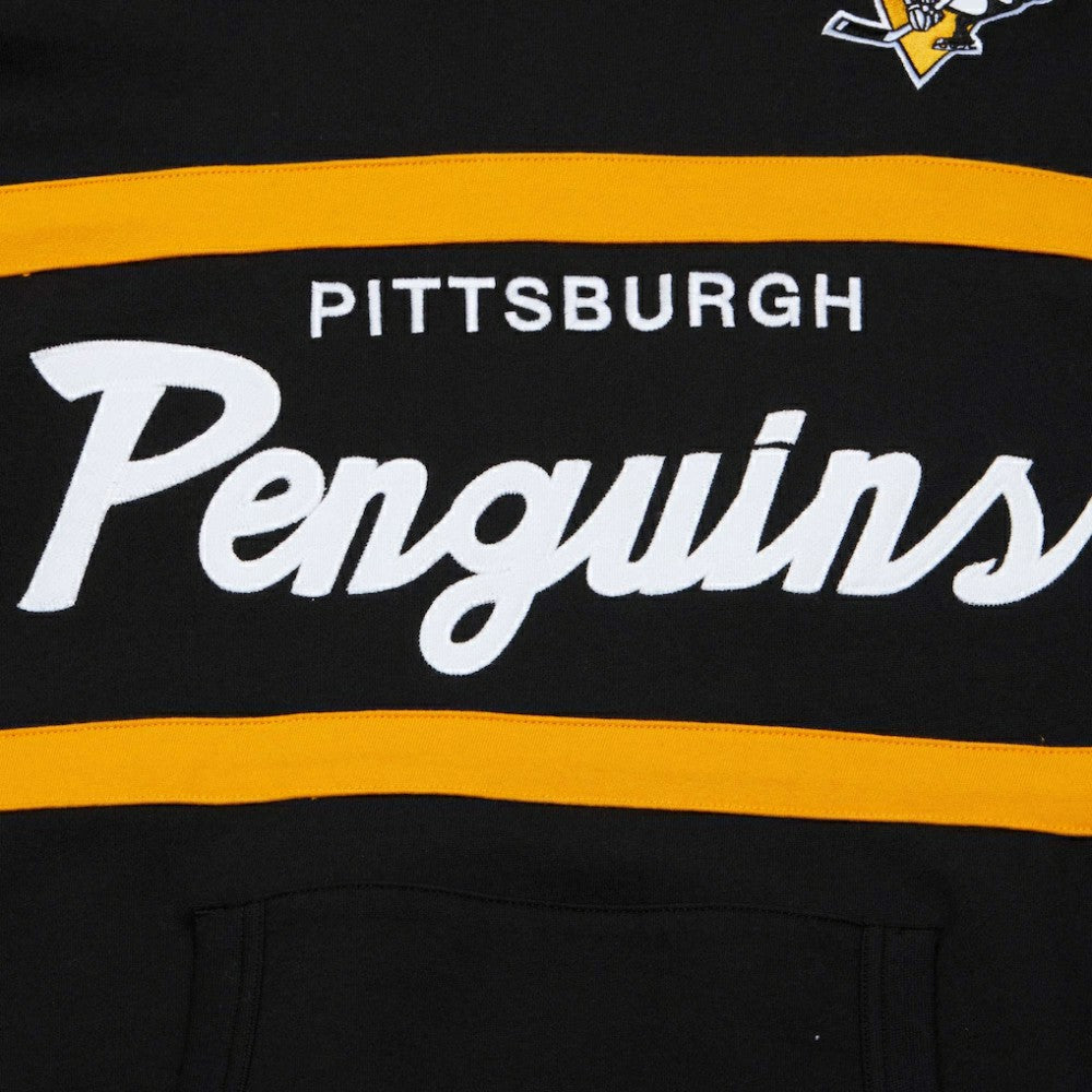 Pittsburgh Penguins Mitchell & Ness Head Coach Pullover Hoodie - Black Hoodies