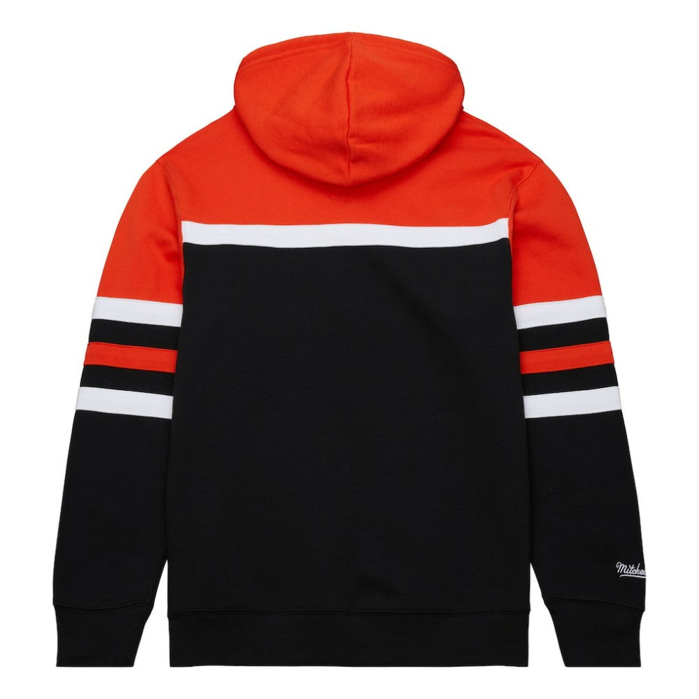 Philadelphia Flyers Mitchell & Ness Head Coach Pullover Hoodie - Black/Orange Hoodies