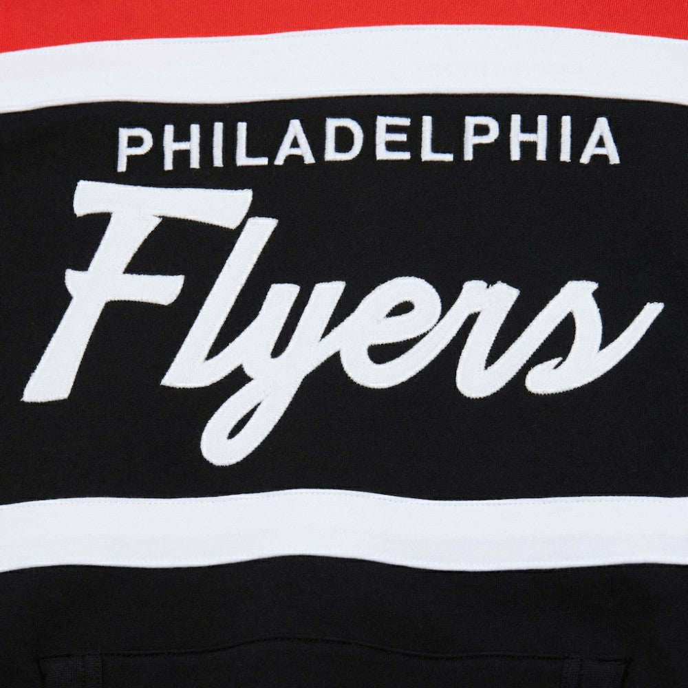 Philadelphia Flyers Mitchell & Ness Head Coach Pullover Hoodie - Black/Orange Hoodies