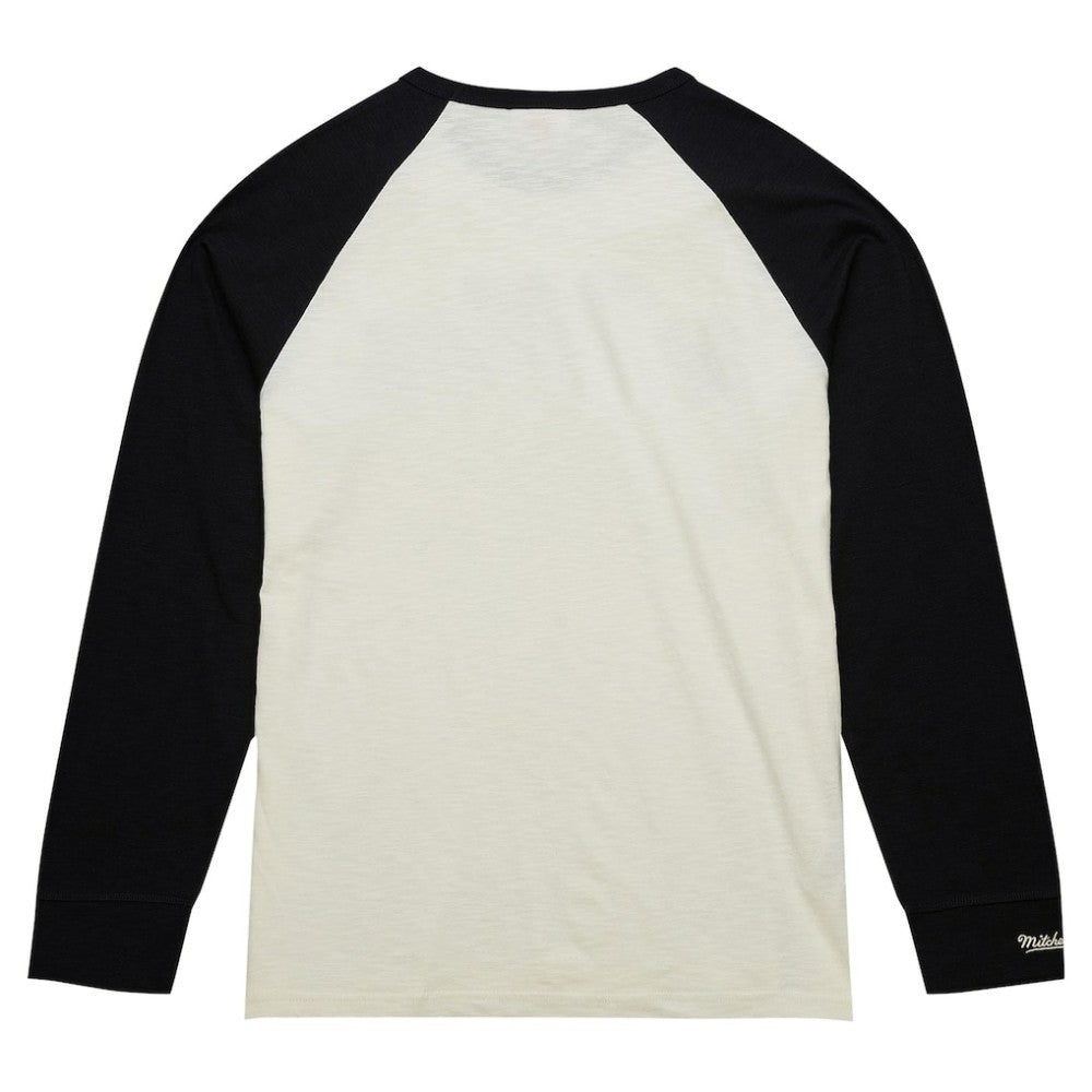 Pittsburgh Penguins Mitchell & Ness Legendary Slub Vintage Raglan Long Sleeve T-Shirt - Cream T-shirts