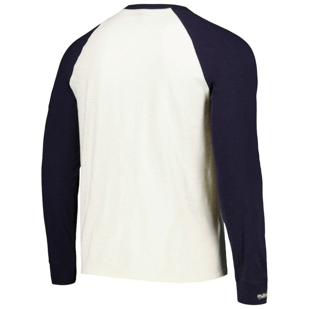 Seattle Kraken Mitchell & Ness Legendary Slub Vintage Raglan Long Sleeve T-Shirt - Cream T-shirts