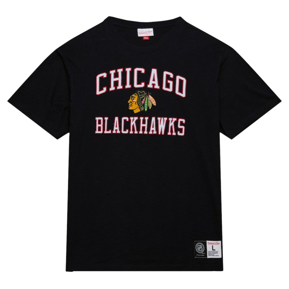 Chicago Blackhawks Mitchell & Ness Legendary Slub T-Shirt - Black T-shirts