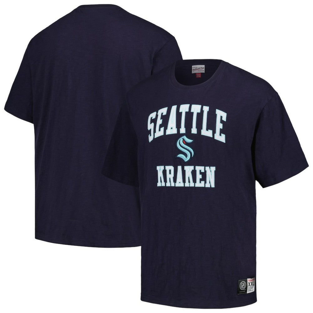 Seattle Kraken Mitchell & Ness Legendary Slub T-Shirt - Deep Sea Blue T-shirts