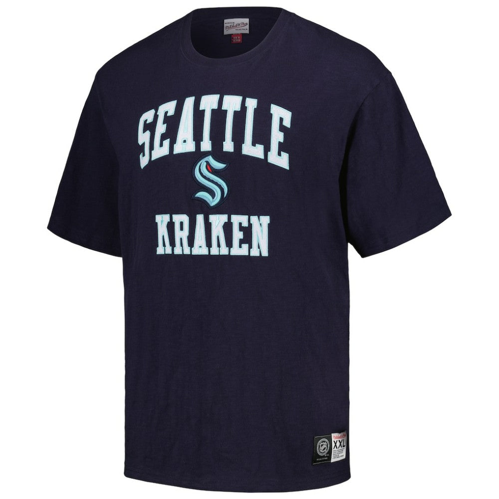 Seattle Kraken Mitchell & Ness Legendary Slub T-Shirt - Deep Sea Blue T-shirts