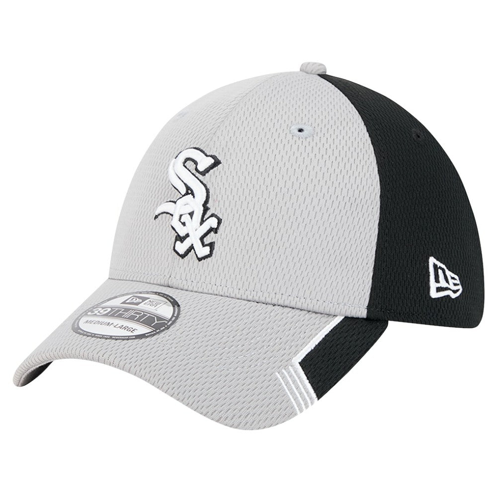 Chicago White Sox Visor Trim 39THIRTY Flex Hat Gray/Black