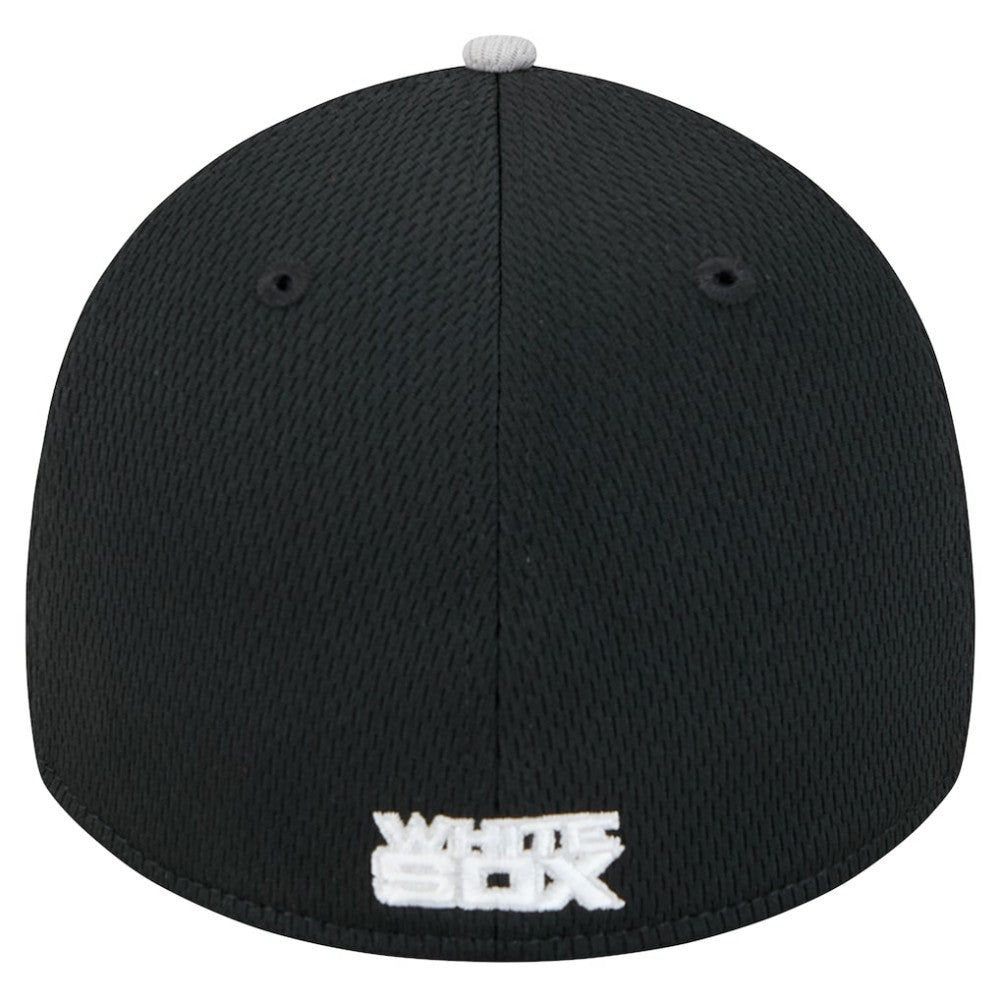 Chicago White Sox Visor Trim 39THIRTY Flex Hat Gray/Black