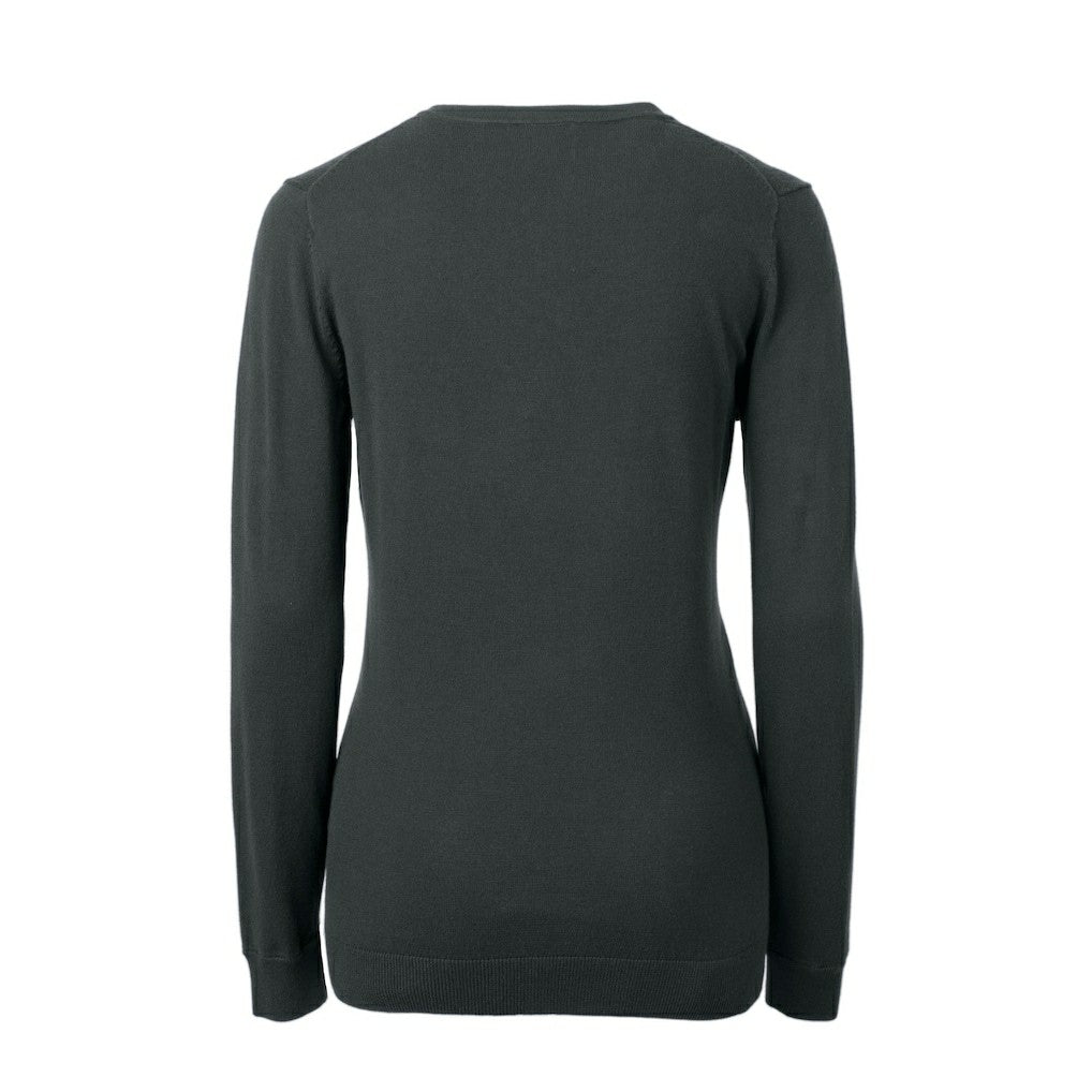 Atlanta Falcons Cutter & Buck Women's Throwback Logo Lakemont Tri-Blend V-Neck Pullover Sweater - Heather Charcoal discount