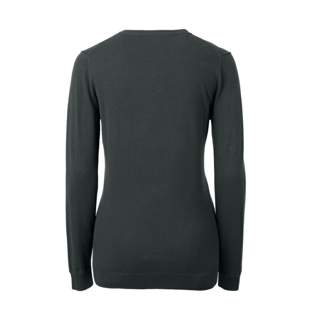 Atlanta Falcons Cutter & Buck Women's Throwback Logo Lakemont Tri-Blend V-Neck Pullover Sweater - Heather Charcoal discount
