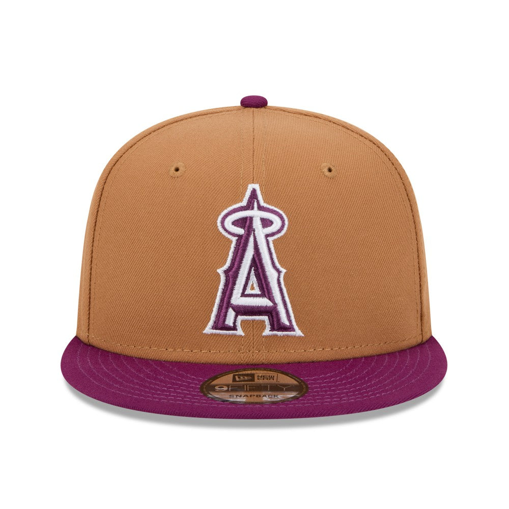 Los Angeles Angels Color Pack Two-Tone 9FIFTY Snapback Hat Brown/Purple