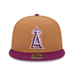 Los Angeles Angels Color Pack Two-Tone 9FIFTY Snapback Hat Brown/Purple