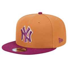New York Yankees Color Pack Two-Tone 9FIFTY Snapback Hat Brown/Purple