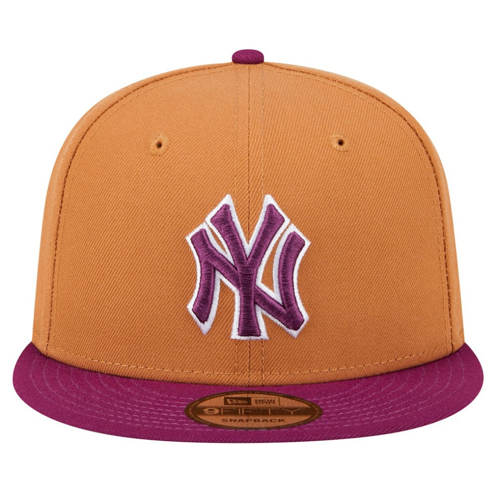 New York Yankees Color Pack Two-Tone 9FIFTY Snapback Hat Brown/Purple