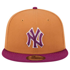 New York Yankees Color Pack Two-Tone 9FIFTY Snapback Hat Brown/Purple