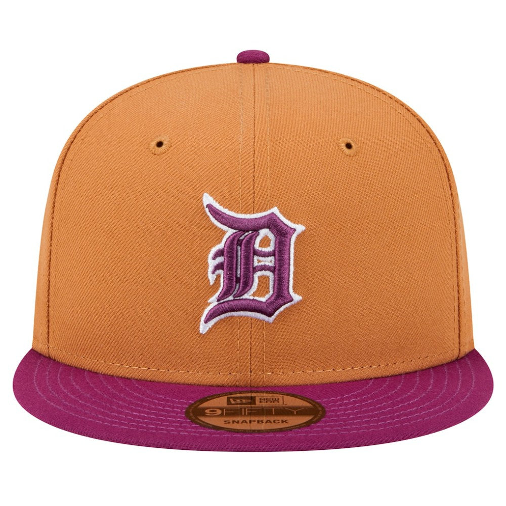 Detroit Tigers Color Pack Two-Tone 9FIFTY Snapback Hat Brown/Purple