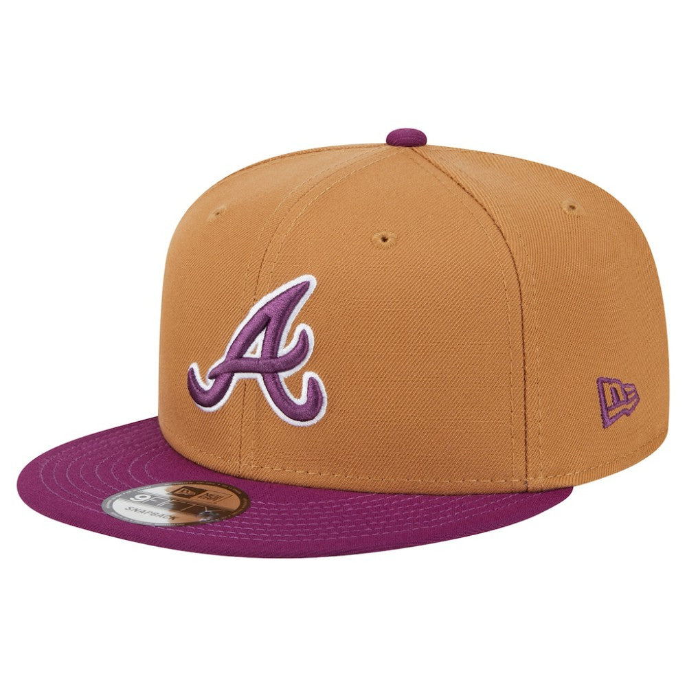 Atlanta Braves Color Pack Two-Tone 9FIFTY Snapback Hat Brown/Purple