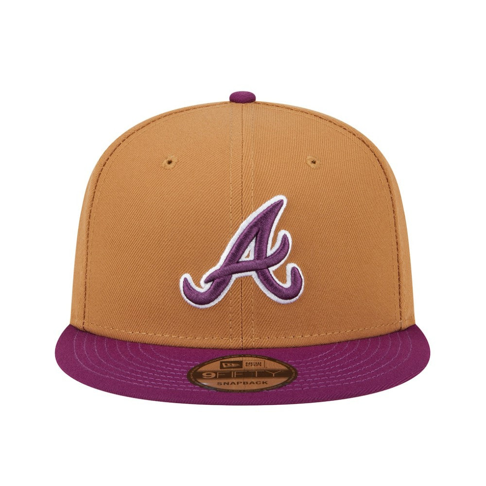 Atlanta Braves Color Pack Two-Tone 9FIFTY Snapback Hat Brown/Purple