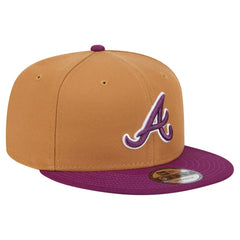 Atlanta Braves Color Pack Two-Tone 9FIFTY Snapback Hat Brown/Purple