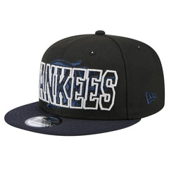 New York Yankees Splatter 9FIFTY Snapback Hat Black