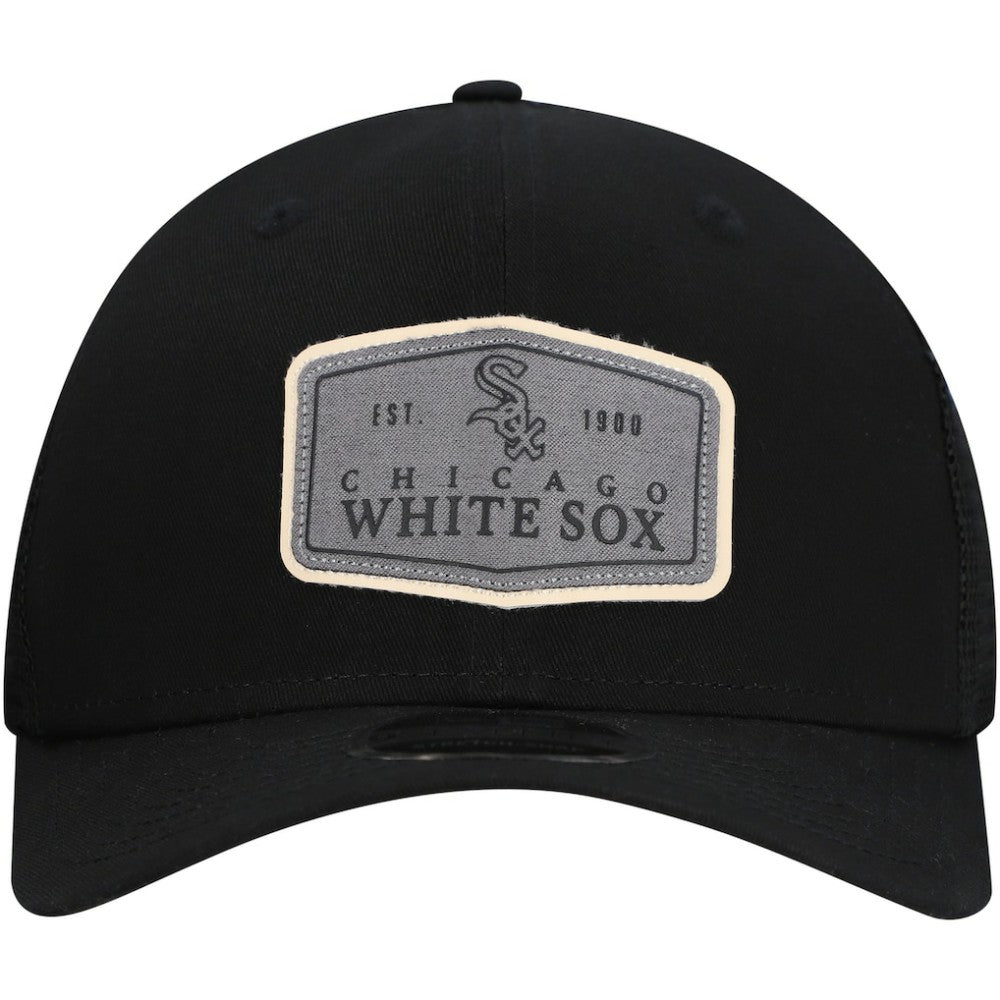 Chicago White Sox Labeled 9SEVENTY Stretch-Snap Adjustable Hat Black