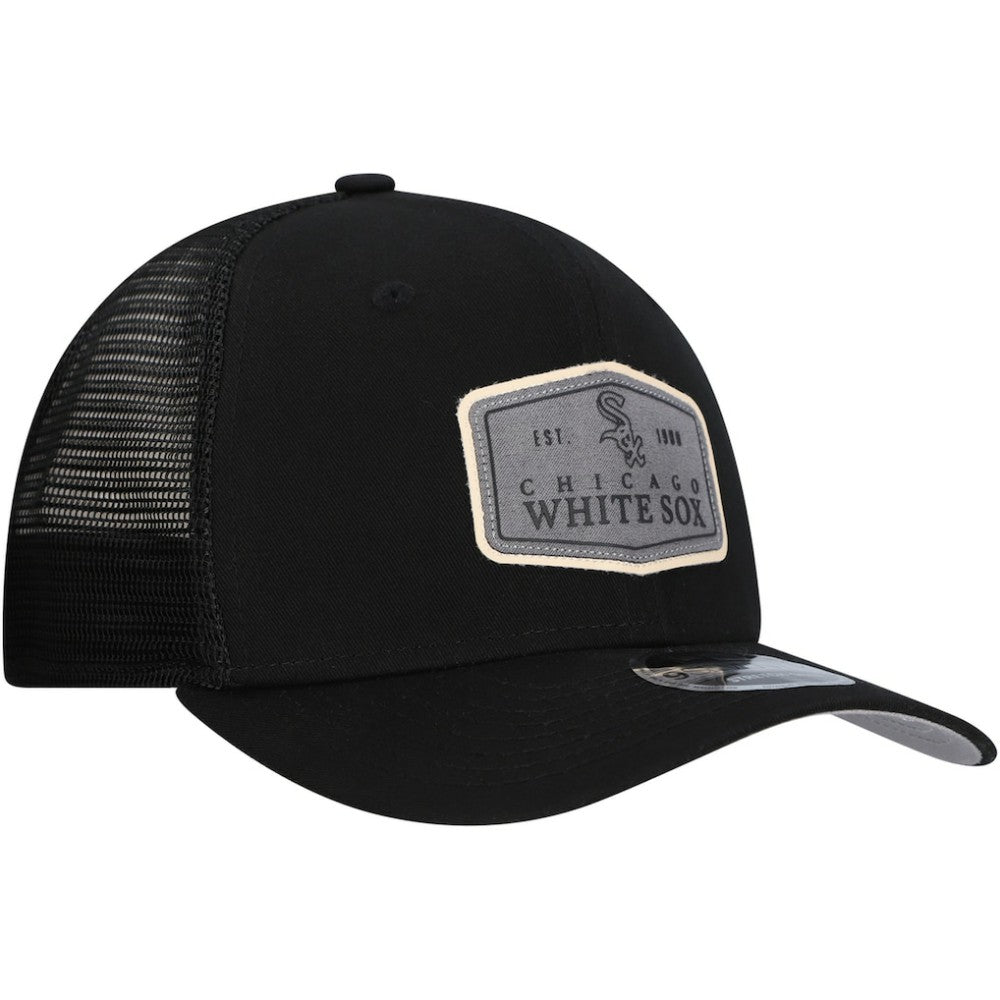 Chicago White Sox Labeled 9SEVENTY Stretch-Snap Adjustable Hat Black