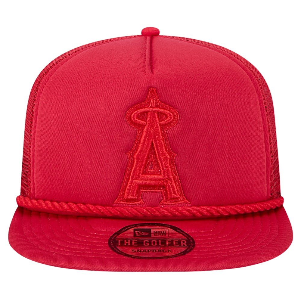 Los Angeles Angels Tone Foam Meshback Golfer Snapback Hat Red