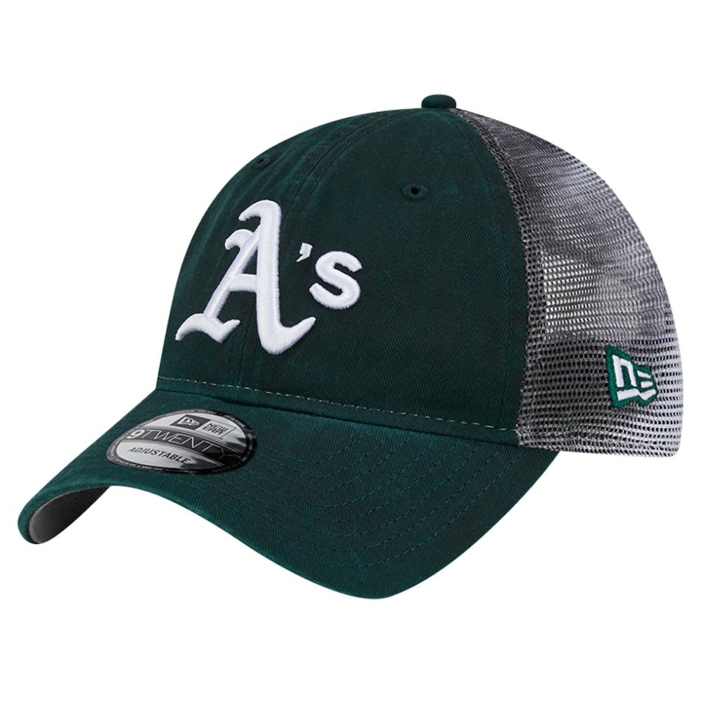 Athletics Team Slick Trucker 9TWENTY Adjustable Hat Green