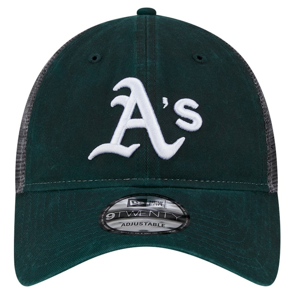 Athletics Team Slick Trucker 9TWENTY Adjustable Hat Green