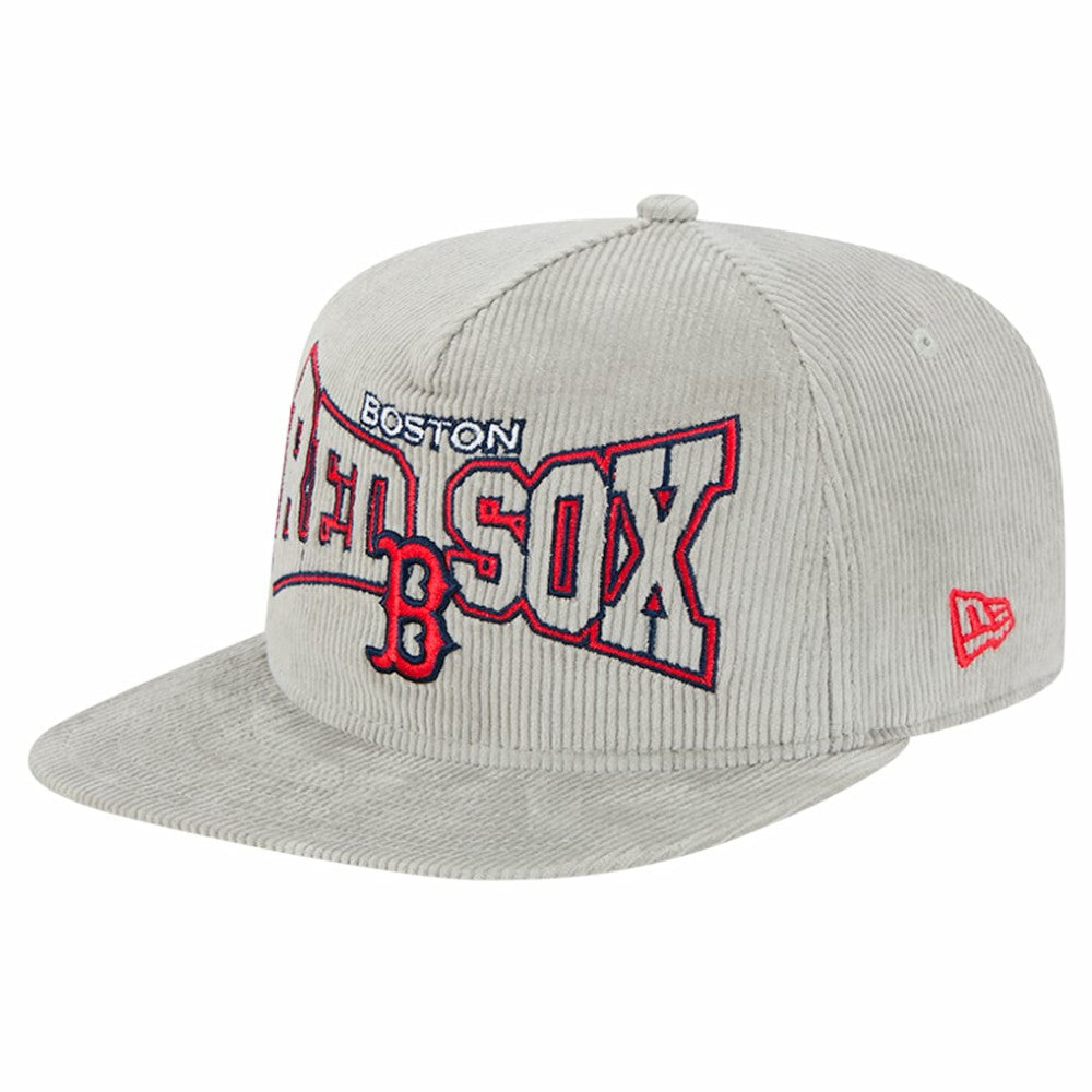 Boston Red Sox Gray Corduroy Golfer Snapback Hat