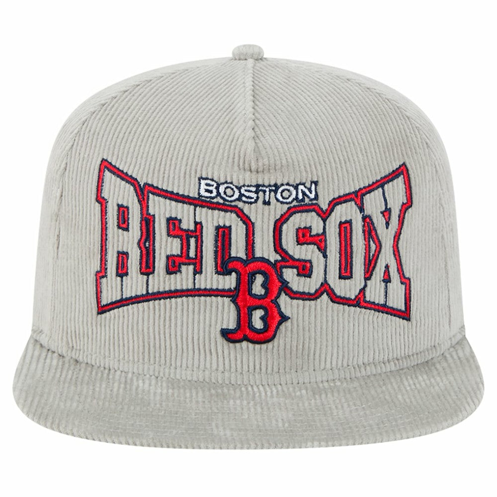 Boston Red Sox Gray Corduroy Golfer Snapback Hat