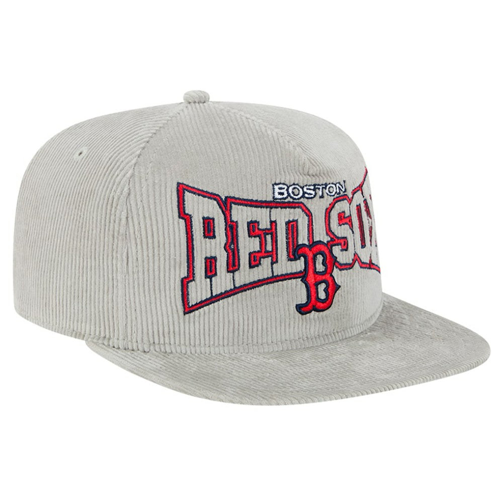 Boston Red Sox Gray Corduroy Golfer Snapback Hat