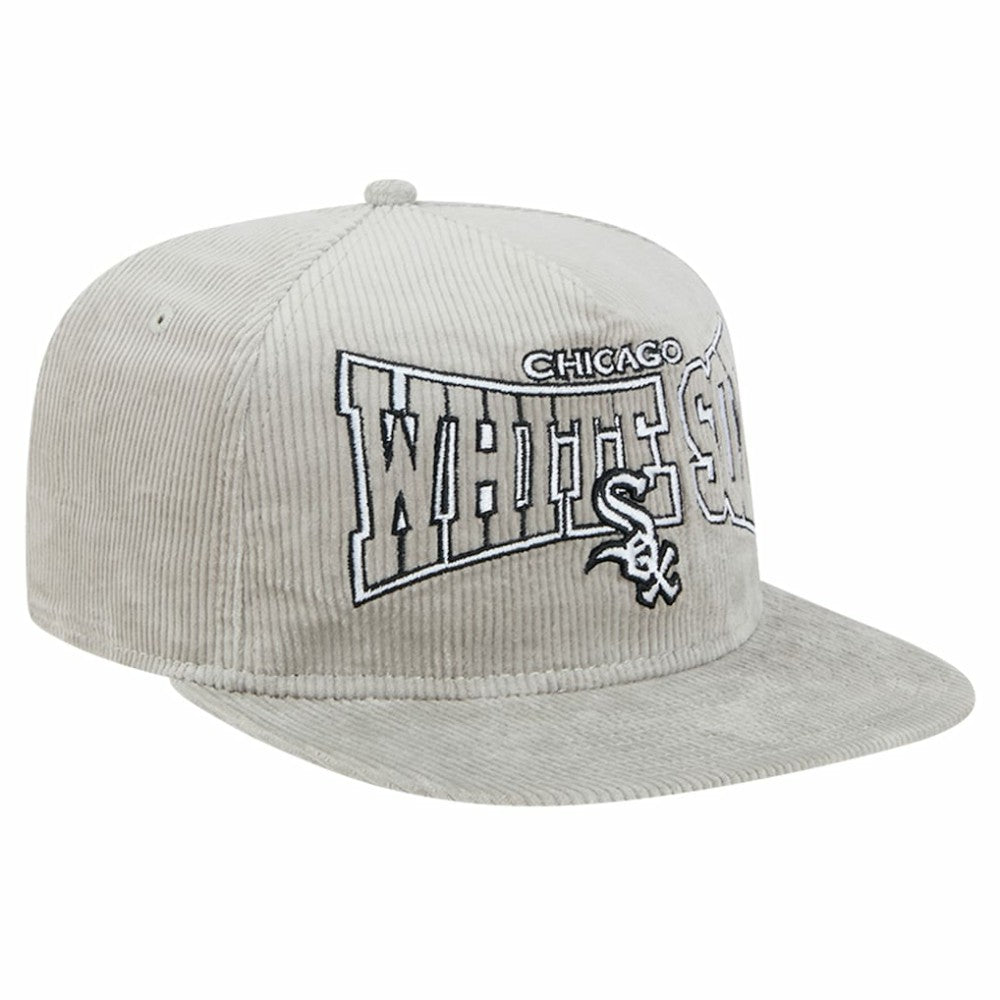Chicago White Sox Gray Corduroy Golfer Snapback Hat