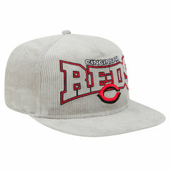 Cincinnati Reds Gray Corduroy Golfer Snapback Hat