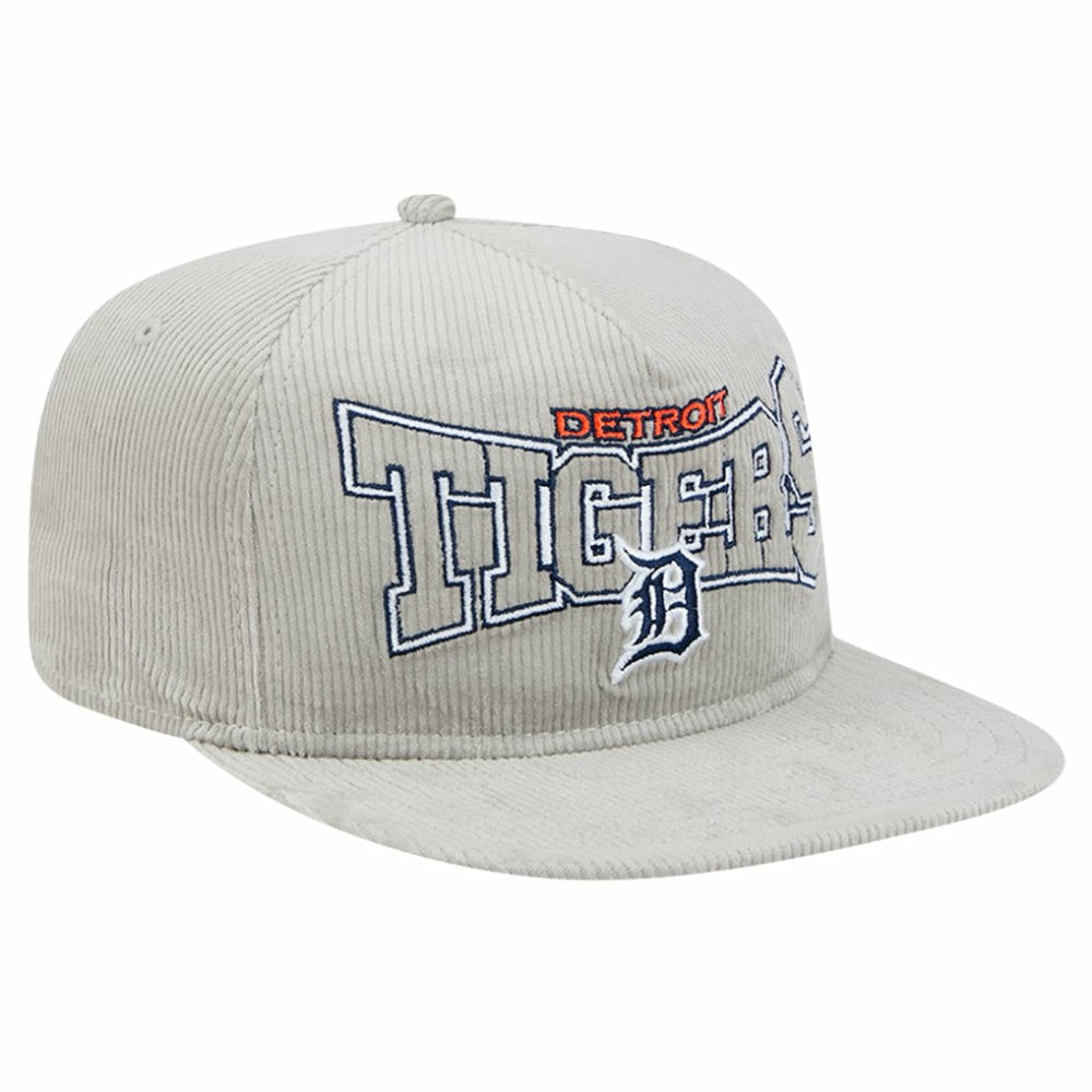 Detroit Tigers Gray Corduroy Golfer Snapback Hat