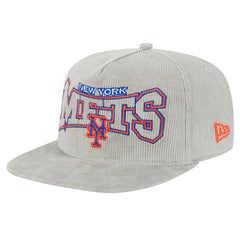 New York Mets Gray Corduroy Golfer Snapback Hat