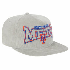 New York Mets Gray Corduroy Golfer Snapback Hat