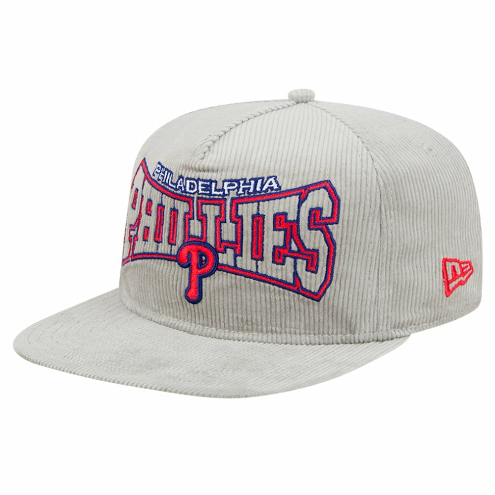 Philadelphia Phillies Gray Corduroy Golfer Snapback Hat