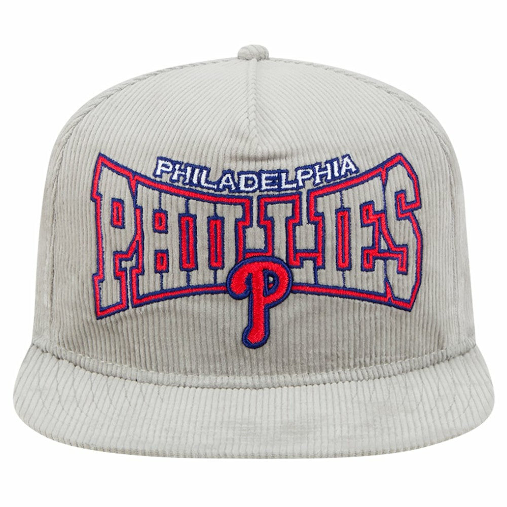 Philadelphia Phillies Gray Corduroy Golfer Snapback Hat
