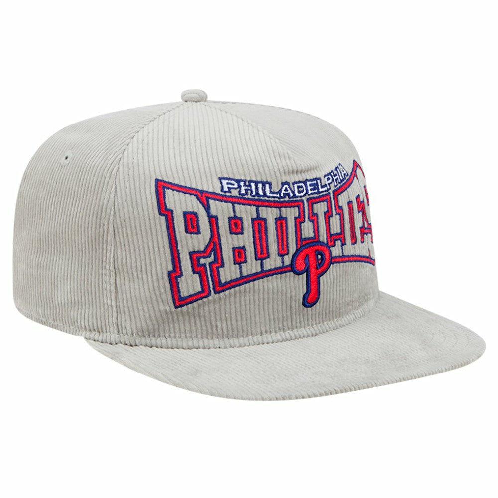Philadelphia Phillies Gray Corduroy Golfer Snapback Hat