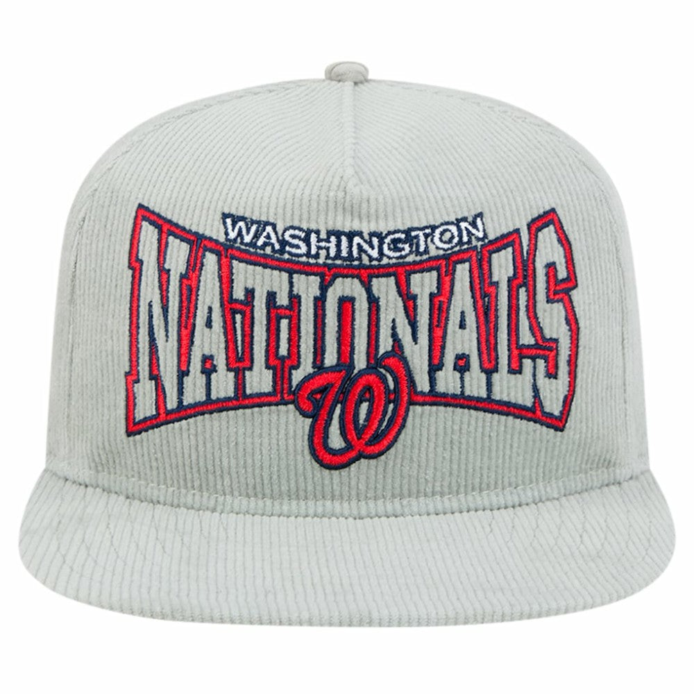 Washington Nationals Gray Corduroy Golfer Snapback Hat