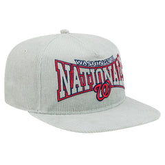 Washington Nationals Gray Corduroy Golfer Snapback Hat