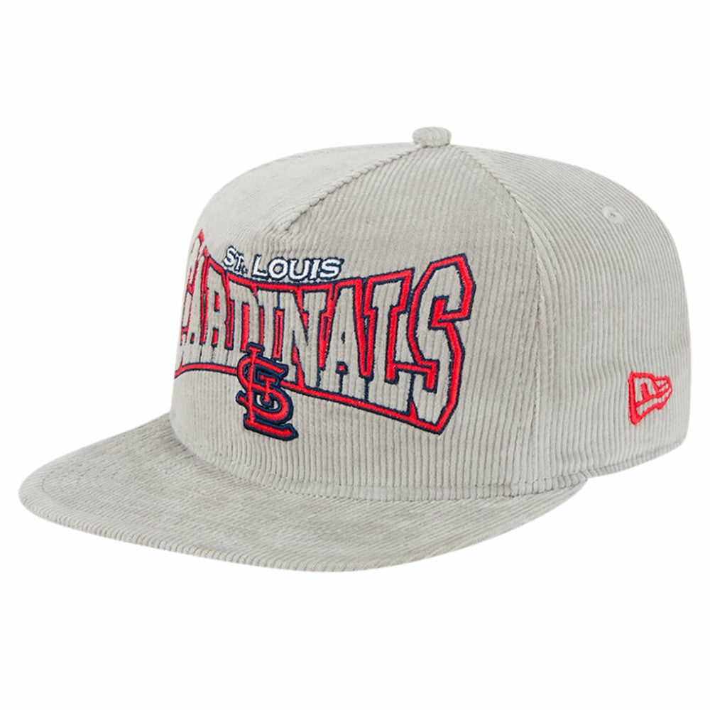 St. Louis Cardinals Gray Corduroy Golfer Snapback Hat
