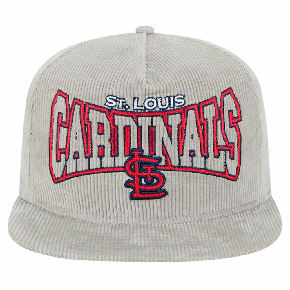 St. Louis Cardinals Gray Corduroy Golfer Snapback Hat