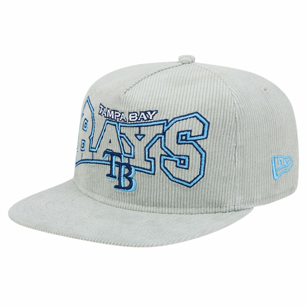 Tampa Bay Rays Gray Corduroy Golfer Snapback Hat