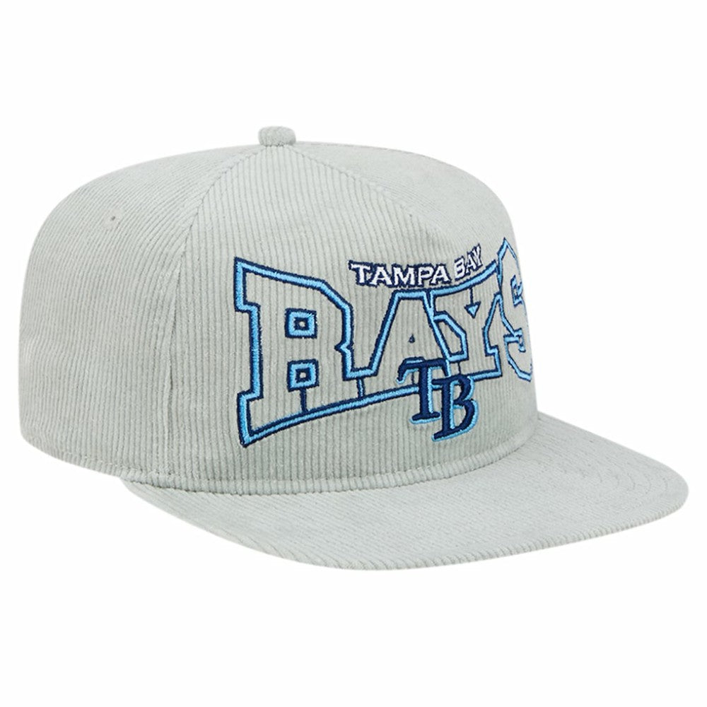 Tampa Bay Rays Gray Corduroy Golfer Snapback Hat