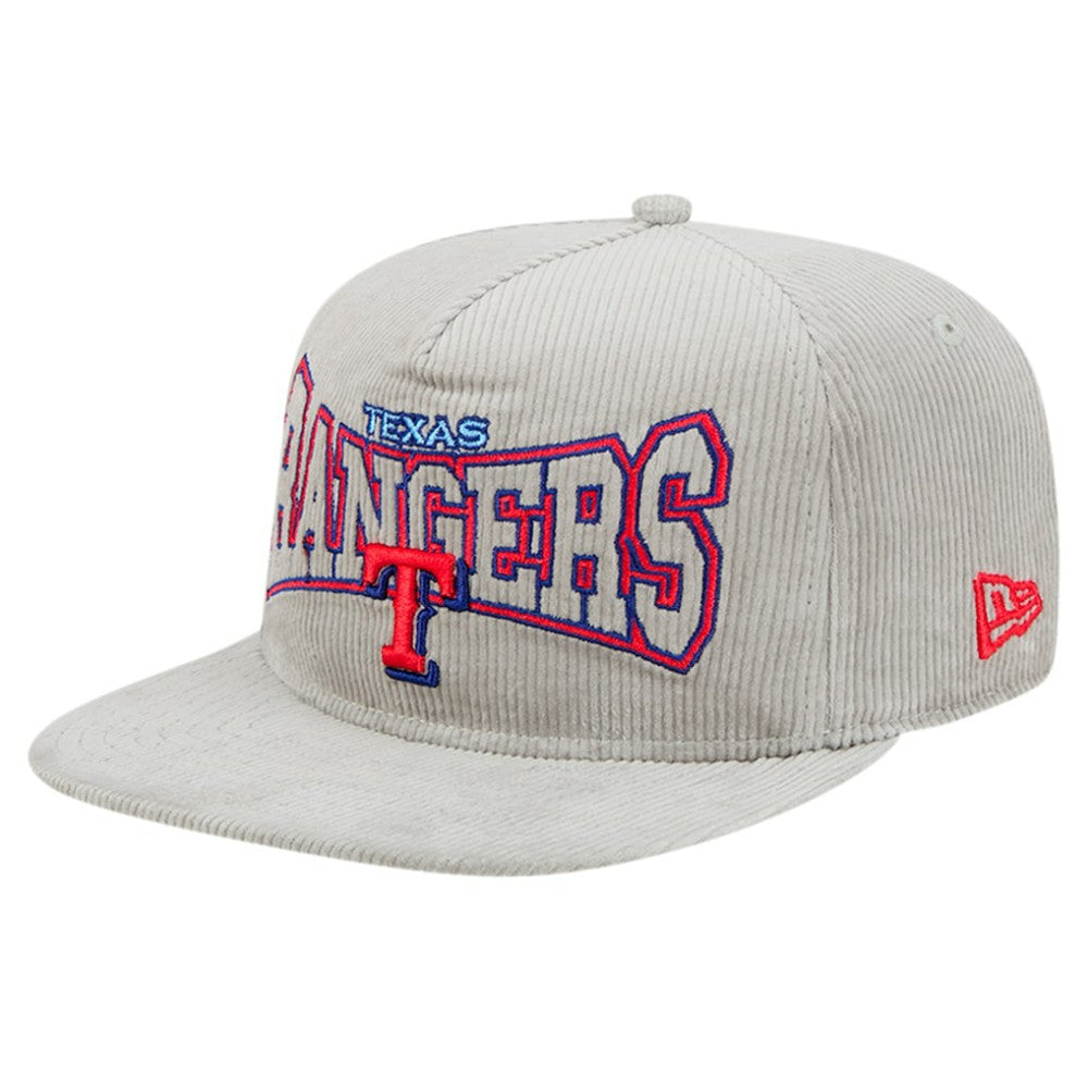 Texas Rangers Gray Corduroy Golfer Snapback Hat