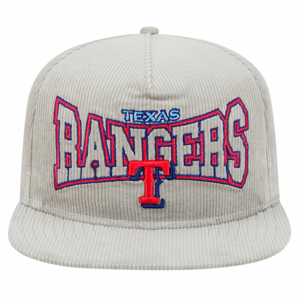 Texas Rangers Gray Corduroy Golfer Snapback Hat