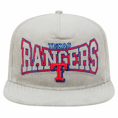 Texas Rangers Gray Corduroy Golfer Snapback Hat