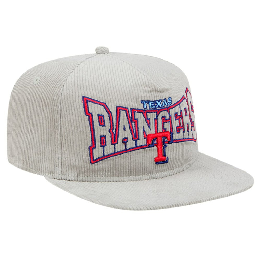 Texas Rangers Gray Corduroy Golfer Snapback Hat