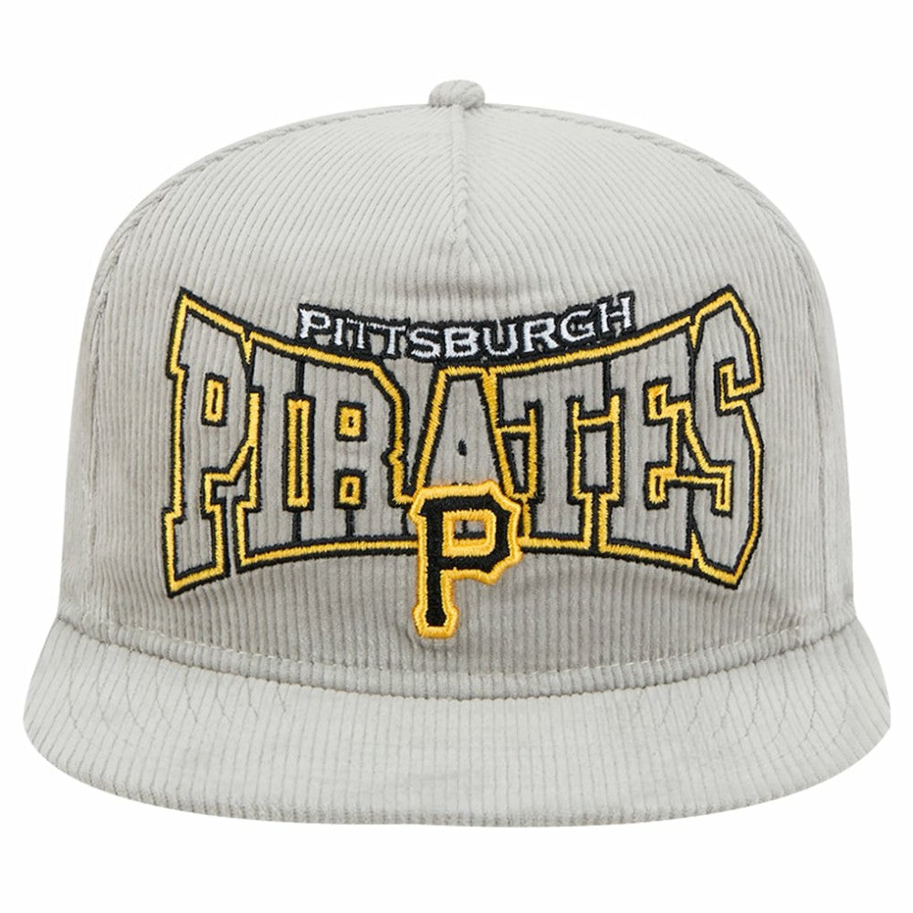 Pittsburgh Pirates Gray Corduroy Golfer Snapback Hat