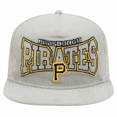 Pittsburgh Pirates Gray Corduroy Golfer Snapback Hat